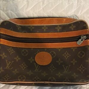 Louis Vuitton Brown and Tan Monogram Crossbody Bag